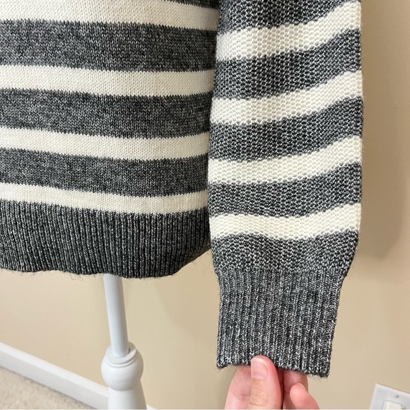 LOFT Striped Turtleneck Sweater - Cotton Acrylic Blend - Picture 4 of 12